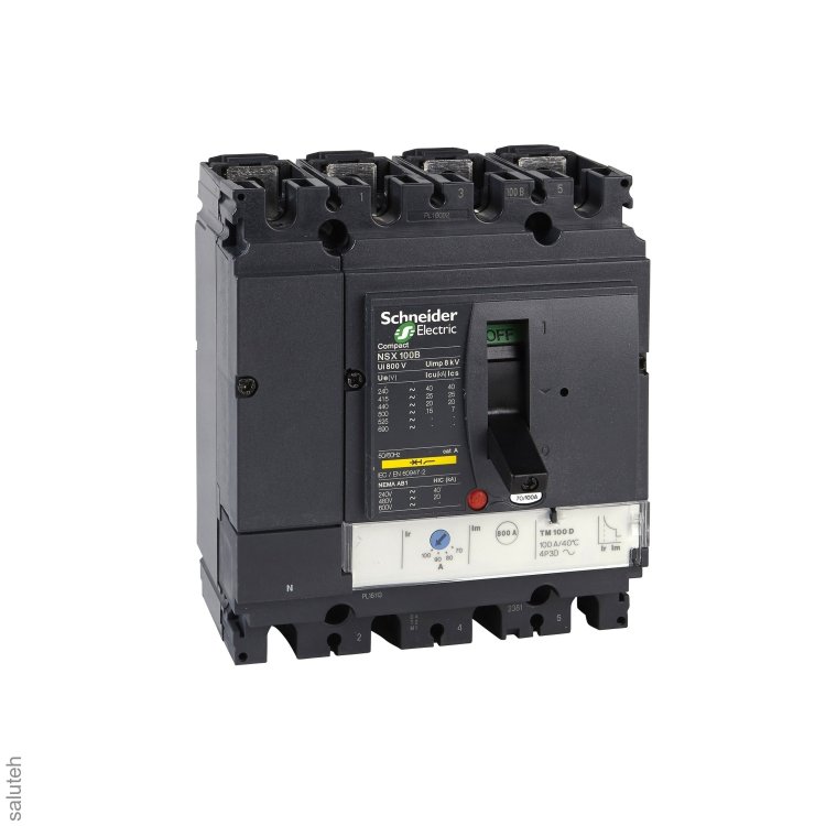 Выключатель автоматический 4П4T TM100D NSX100N (LV429860)