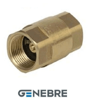 Клапан обратный пружинный GENEBRE 3120 06 DN025 PN12, корпус - латунь, клапан - полиамид, ВР/ВР, резьба BSPP (8 шт в коробке)