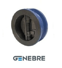 Клапан обратный двустворчатый GENEBRE 2401 11 DN080 PN16, корпус - GJL-250 (GG25), пластины - AISI316 (CF8М), уплотнение - NBR, М/Ф